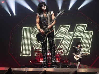 Paul Stanley of KISS performs during the first show of the The Final Tour Ever - Kiss End Of The Road World Tour in Vancouver, BC, January, 31, 2019.