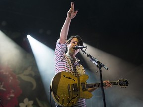 Ezra Koenig with Vampire Weekend performs on the main stage at the Squamish Valley Music Festival, Squamish, August 09 2013.