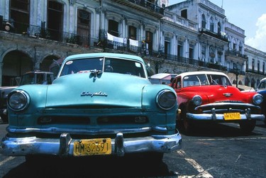 Classic Havana taxis.