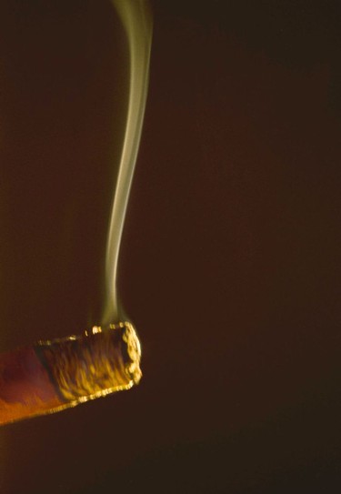 Close up of a Cuban cigar.