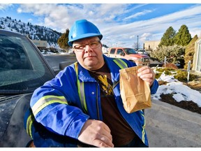 Share BC board director Dennis Giesbrecht with a bagged lunch for Prime Minister Justin Trudeau.
