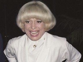 This June 19, 1978 file photo shows actress Carol Channing in New York. Channing, whose career spanned decades on Broadway and on television has died at age 97. Publicist B. Harlan Boll says Channing died of natural causes early Tuesday, Jan. 15, 2019 in Rancho Mirage, Calif. (AP Photo/G. Paul Burnett, File )