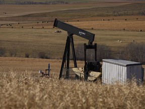 A de-commissioned pumpjack in Alberta.