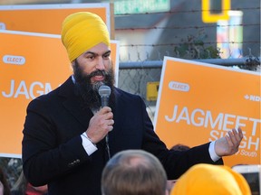 NDP Leader Jagmeet Singh opens his campaign office following the announcement on Jan. 13, 2019 of the upcoming Burnaby South byelection slated for Feb. 25.