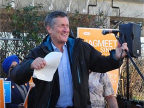 Svend Robinson addresses supporters as NDP Leader Jagmeet Singh opens his campaign office  following the announcement of the upcoming Burnaby South by-election on February 25th, in Burnaby, BC., January 13, 2019.