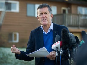 Svend Robinson, former New Democrat MP for Burnaby (1979-2004), made an important announcement about his political future in front of his childhood house at  301 N. Grosvenor Avenue, in Burnaby,  Jan. 15, 2019.