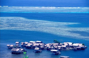 Getting a high view of an island and sea, Solomon Islands.