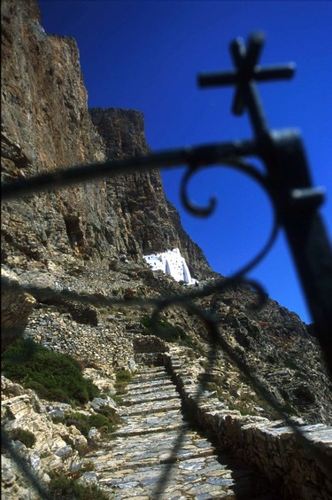 Use depth of field to focus on what you want in focus. Amorgos,