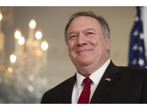 In this Jan. 30, 2019, photo, Secretary of State Michael Pompeo at the State Department in Washington. The Trump administration is expected to announce as soon as Friday that it is withdrawing from a treaty that has been a centerpiece of superpower arms control since the Cold War and whose demise some analysts worry could fuel a new arms race.