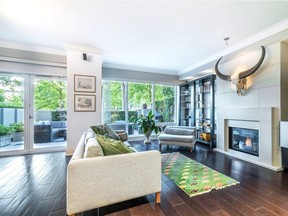 This two-bedroom Vancouver townhouse has a sumptuous master ensuite that includes a steam shower, deep soaker tub and heated floors.
