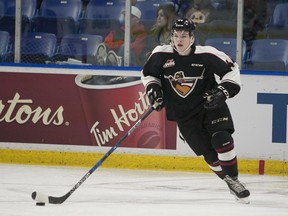 Vancouver Giants' defenceman Bowen Byram had two assists in Sunday's 4-1 win over Prince George but was tossed from the game late for a check to the head major penalty.