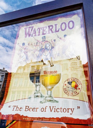 Waterloo beer poster in Antwerp.