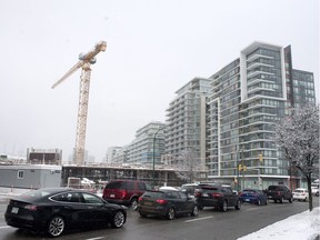 Housing complex construction at Columbia Street and East 2nd Avenue