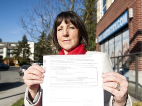 Joan Isaacs, MLA for Coquitlam-Burke Mountain, in downtown Coquitlam on Feb. 5. Isaacs spoke on behalf of a constituent who is trying to avoid having her deceased husband pay a portion of the speculation tax for a property they jointly own.