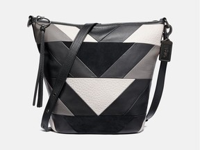 Patchwork duffle leather bag, $695 at Coach, coach.com.