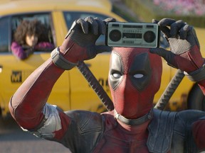 This image released by Twentieth Century Fox shows Ryan Reynolds in a scene from "Deadpool 2."