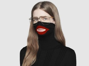 A screenshot taken on Thursday Feb.7, 2019 from an online fashion outlet showing a Gucci turtleneck black wool balaclava sweater for sale, that they recently pulled from its online and physical stores.