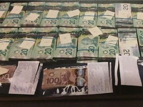 Cash seized in a Vancouver police investigation dubbed Project Trunkline into drug trafficking that overlapped with money-laundering investigation E-Pirate by the RCMP.