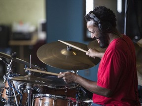 Dr. Mark Lomax. Jazz drummer whose 12-album 400: An Afrikan Epic came out in 2019 [PNG Merlin Archive]
