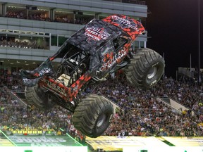 Kelowna native Cam McQueen's Monster Jam truck Northern Nightmare. McQueen in 2010 became the first driver to ever complete a black flip in a Monster Jam truck.