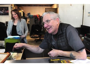 Gord Hemrich and daughter Julie of Hemrich Bros. garage, which is closing its doors 87 year in business.