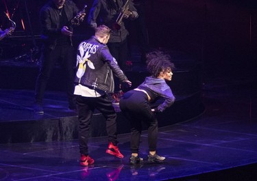 Pop star Justin Timberlake performs at Rogers Arena in Vancouver on Feb. 14, 2019.