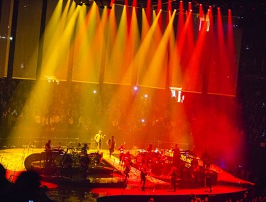 Pop star Justin Timberlake performs at Rogers Arena in Vancouver on Feb. 14, 2019.