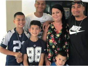 Kelly Sandoval with her family. Sandoval died March 19, 2018, 46 days after she was struck by a suspected drunk driver in a Maple Ridge parkade.