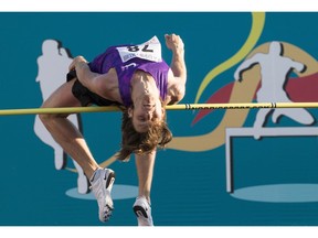 FILE - In this file photo dated Thursday, July 21, 2016, Russian high jumper Ivan Ukhov during the Russian Athletics Cup, at Zhukovsky, outside Moscow, Russia. Olympic high jump champion Ivan Ukhov is among 12 Russian track and field athletes found guilty of taking part in state-backed doping, according to an announcement Friday Feb. 1, 2019, by The Court of Arbitration for Sport.