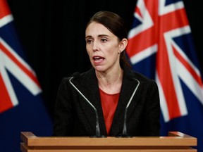 Prime Minister Jacinda Ardern speaks to media during a press conference at Parliament on March 15, 2019 in Wellington, New Zealand.