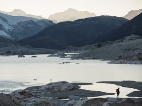 View from above Ape Lake and Ape Glacier near Bella Coola.