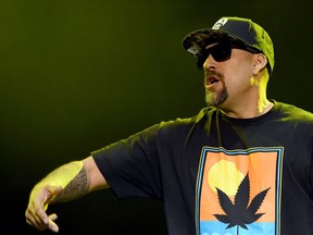 Rapper B-Real of the band "Cypress Hill" performs at the "Red Stage" during the "Nova Rock 2016" Festival on June 11, 2016 in Nickelsdorf.