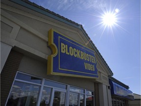 A Blockbuster Video store.