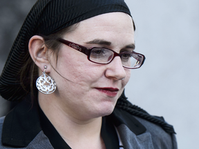 Caitlan Coleman leaves court in Ottawa on March 27, 2019.