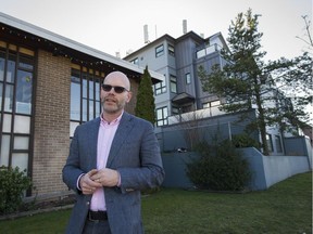 Simon Davie, CEO of Terra Housing, outside Wilson Heights Church who created an affordable housing project in their parking lot.