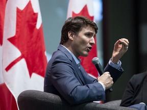 Prime Minister Justin Trudeau participates in an armchair discussion at the Ontario English Catholic Teachers Association Annual General Meeting in Ottawa on Saturday, March 9, 2019.