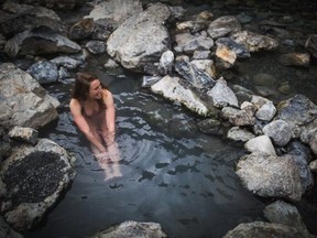 Lussier Hot Springs are located in Whiteswan Lake Provincial Park in the Kootenay Rockies.