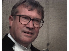 Lawyer Russ Chamberlain in 1995, when he was defending gangster Bindy Johal in a famous murder case.