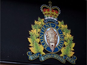 File photo of the RCMP logo at Surrey 'E' Division headquarters.