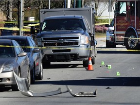 Two police officers were seriously injured in a hit-and-run accident on North Fraser Way on Monday morning.