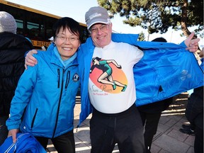 John and Joan Young organize the Forever Young Club, a group of seniors who run for fun and are training for the Sun Run in Steveston, BC., March 4, 2019.