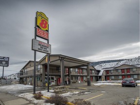 Cody Marcel Mathieu was shot to death outside this Super 8 Motel Jan 23, 2019. Photo taken in Kamloops, BC, Mar. 11, 2019.   (Arlen Redekop / PNG staff photo)