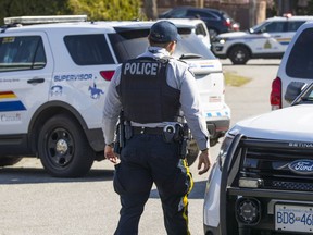 There was a heavy police presence in the Central City area of Surrey on Friday morning.
