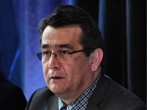 Union of B.C. Indian Chiefs vice-president Bob Chamberlin at an April 2018 news conference in Vancouver.