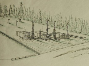 The original 1920s plan for  a "model Indian Village" in Stanley Park. Courtesy of the Museum of Vancouver.