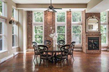 A room in a house at 39623 Old Yale Road in Abbotsford, B.C. is shown in a handout photo. Bidding opens Tuesday on the 12-bedroom, 10-bath restored train power station listed as the "Sumas Powerhouse," which previously sold for $5 million.