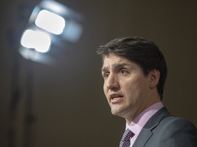 Prime Minister Justin Trudeau speaks at a media availability in Montreal on Wednesday, Feb. 27, 2019.