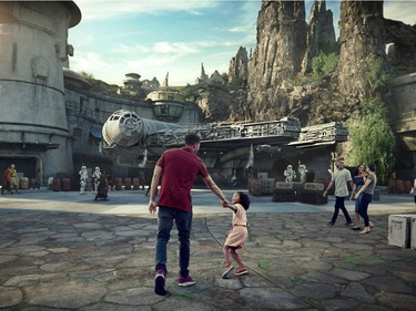 Black Spire Outpost is the name of the village inside of Star Wars: Galaxy's Edge, opening May 31, 2019, at Disneyland Resort in California and Aug. 29, 2019, at Walt Disney World Resort in Florida. The outpost is closely associated with the geological formations that surround it. As the largest settlement on the planet Batuu, Black Spire Outpost is an infamous stop for traders, adventurers and smugglers traveling around the Outer Rim and Wild Space.