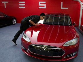 Tesla Inc shares have lost more than 20 per cent of their value from a December peak.