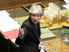 Britain's Prime Minister Theresa May speaks during Prime Minister's Questions in the House of Commons, London, March 20, 2019.